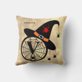 モノグラムVハロウィンスカイウィッチスパイダーズ名 クッション (裏面)