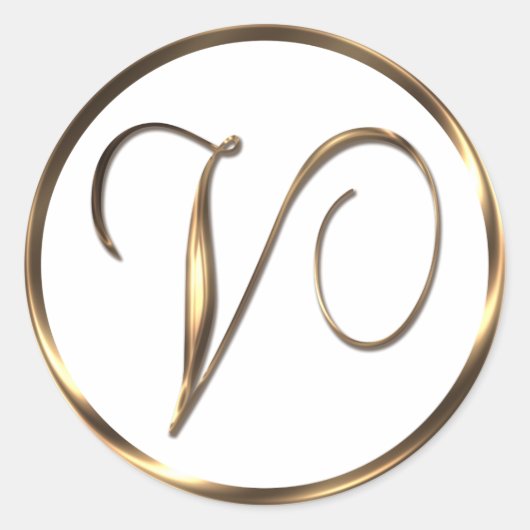 モノグラムVフェイクブロンズ ラウンドシール (正面)