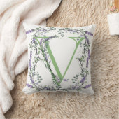 モノグラムVラベンダーユーカリ クッション (ブランケット)