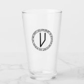 モノグラムV -バイキングスタイル- Pint Glass タンブラーグラス (正面)
