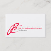 モノグラムVisittenkarten 名刺 (裏面)