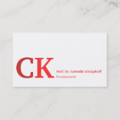 モノグラムVisittenkarten 名刺 (裏面)