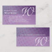 モノグラムWのエレガントで国際的な地球 名刺 (正面/裏面)