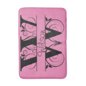 モノグラムWイニシャルバス、キッチンマット選択カラー バスマット (正面縦)