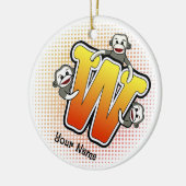 モノグラムWソックサル セラミックオーナメント (左)