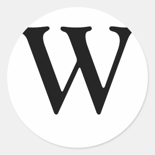 モノグラムW結婚シール ラウンドシール (正面)