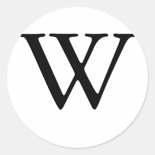 モノグラムW結婚シール ラウンドシール