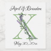 モノグラムXラベンダーユーカリ ワインラベル (シングルラベル)