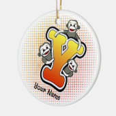 モノグラムYソックモンキー セラミックオーナメント (左)