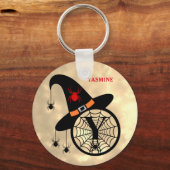 モノグラムYハロウィーンスカイウィッチスパイダーズ名 キーホルダー (正面)