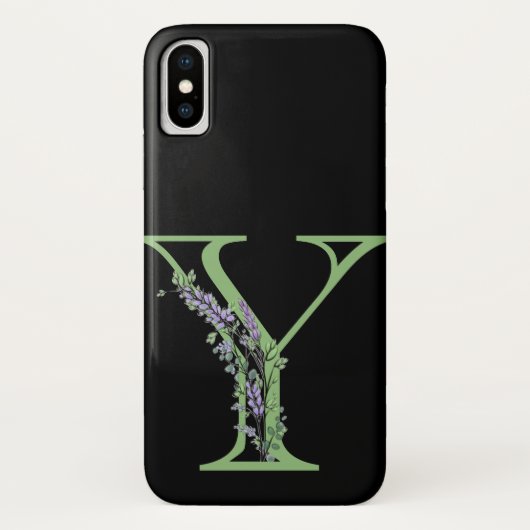 モノグラムYラベンダーユーカリ Case-Mate iPhoneケース (裏面)
