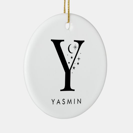 モノグラムY天の名前 セラミックオーナメント (右)