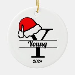 モノグラムY | 両面 セラミックオーナメント