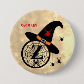 モノグラムZハロウィーンスカイウィッチスパイダーズ名 缶バッジ (正面)