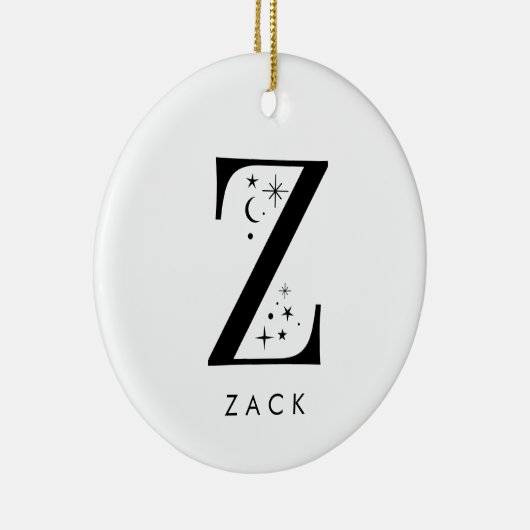 モノグラムZ天体の名前 セラミックオーナメント (右)