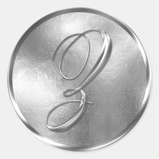 モノグラムZ非金属銀封筒用シール ラウンドシール (正面)