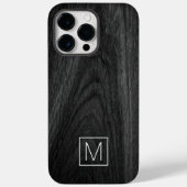 モノグラモダンエレガントムイニシャル黒木粒 Case-Mate iPhoneケース (裏面)