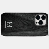 モノグラモダンエレガントムイニシャル黒木粒 Case-Mate iPhoneケース (裏面 (横))