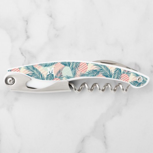 モノグラモダングランジム熱帯ヤシ柄 ソムリエナイフ (正面)