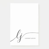 モノグラモダンフェミニンム白黒 ポストイット (正面)