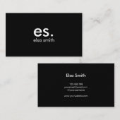 モノグラモダンミニマルム白黒 名刺 (正面/裏面)