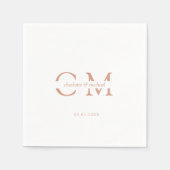 モノグラモダンミニマルム スタンダードカクテルナプキン (正面)