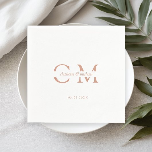 モノグラモダンミニマルム スタンダードカクテルナプキン