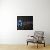 モノグラモダンムおよび編集可能なシェイプとカラー タペストリー (インサイチュ(横))