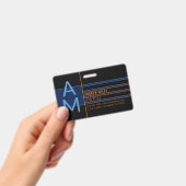 モノグラモダンムおよび編集可能なシェイプとカラー バッジ (手持ち)