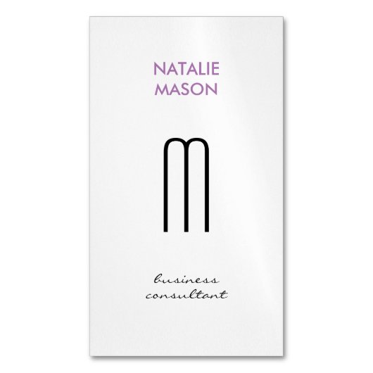 モノグラモダンムお洒落とスリム2 マグネット名刺 (正面縦)