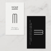 モノグラモダンムお洒落とスリム 名刺 (正面/裏面)