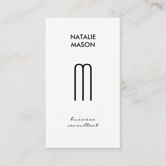 モノグラモダンムお洒落とスリム 名刺 (正面)