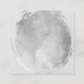 モノグラモダンムでブラッシングしたテクスチャ水カラー スクエア名刺 (裏面)