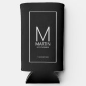モノグラモダンムとネームGroomsmen Se スリム缶クーラー (正面)
