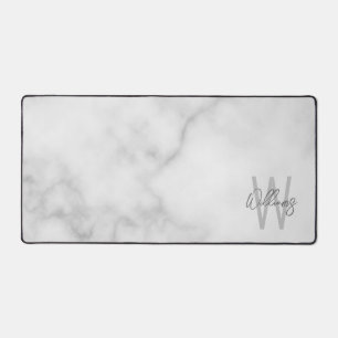 モノグラモダンムと名前のスクリプパーソナライズされたト デスクマット