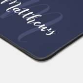 モノグラモダンムと名前のスクリプパーソナライズされたト デスクマット (コーナー)