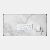 モノグラモダンムと名前のスクリプパーソナライズされたト デスクマット (キーボード&マウス)