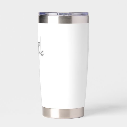 モノグラモダンムと名前のスクリプパーソナライズされたト 保温保冷タンブラー (背面)