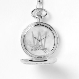 モノグラモダンムと名前のスクリプパーソナライズされたト 腕時計