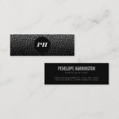 モノグラモダンムと紙吹雪エレガント スキニー名刺 (正面/裏面)