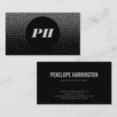 モノグラモダンムと紙吹雪エレガント 名刺 (正面/裏面)