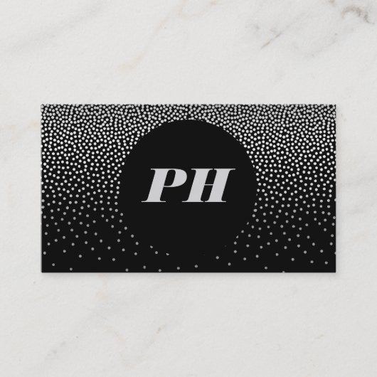 モノグラモダンムと紙吹雪エレガント 名刺 (正面)