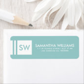 モノグラモダンムのライトブルーとホワイト2 ラベル (インサイチュ)