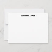 モノグラモダンムはっきりしたブラック文房具 ノートカード (正面)