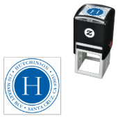 モノグラモダンムはっきりしたラウンド差出人住所 セルフインキングスタンプ (インサイチュ)