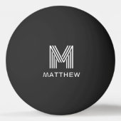 モノグラモダンムイニシャルと名前 卓球ボール (正面)