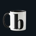 モノグラモダンムイニシャルレター白黒B マグカップ<br><div class="desc">白モダンと黒のかわいいBモノグラム。おもし気に入りの手紙はこのマグには使えません。お気に入りの手紙や私のモノグラムのマグのコレクションをご覧ください。</div>