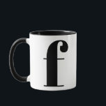 モノグラモダンムイニシャル文字（白黒） マグカップ<br><div class="desc">白黒モダンのモノグラムのかわいい。あなたのもし好きな手紙はこのマグで動作しない、あなたが望む手紙または私のためのモノグラムマグのコレクションを参照して連絡ください。</div>