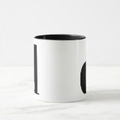モノグラモダンムイニシャル文字D白黒 マグカップ (中央)