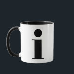 モノグラモダンムイニシャル文字i白黒 マグカップ<br><div class="desc">私はモダン白黒でモノグラムかわいい。あなたのもし好きな手紙はこのマグで動作しない、あなたが望む手紙または私のためのモノグラムマグのコレクションを参照して連絡ください。</div>